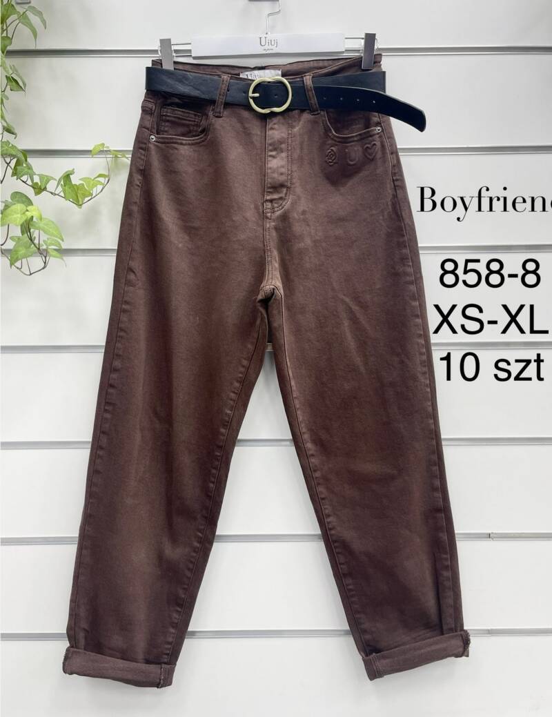 Spodnie damskie jeansy Roz XS-XL, 1 Kolor Paczka 10 szt